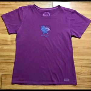 Life Is Good / Purple Seashell T-Shirt